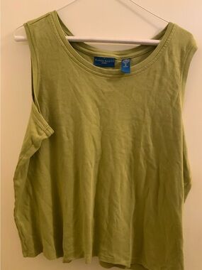 Y2K Karen Scott Light Olive Sleeveless Tank Top